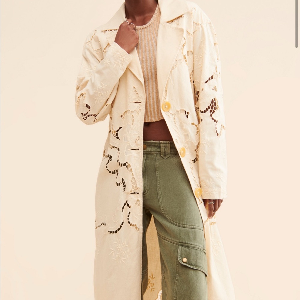Free People Susanna Eyelet Duster in Ivory